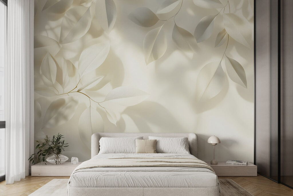 Folhas brancas e sombras — interior 2