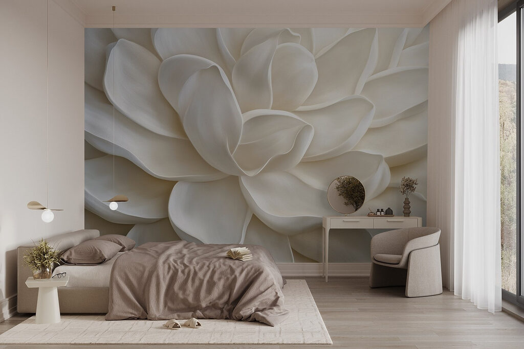Flor branca como escultura — interior 2