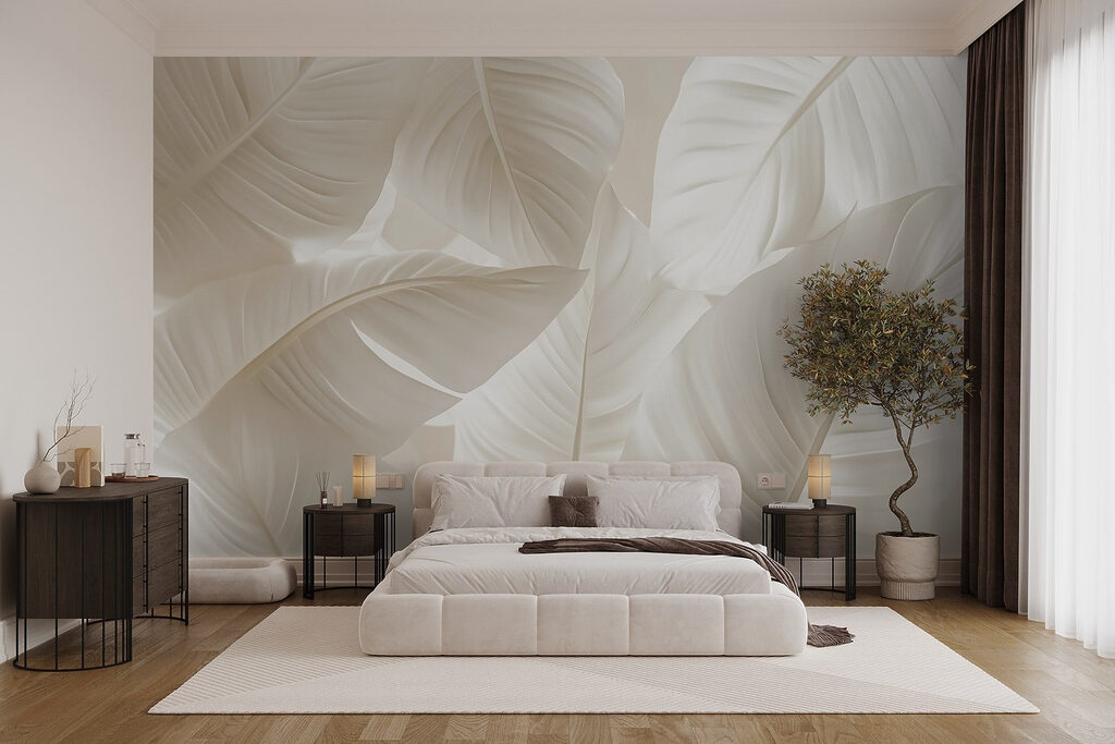 Folhas brancas em dobras — interior 1