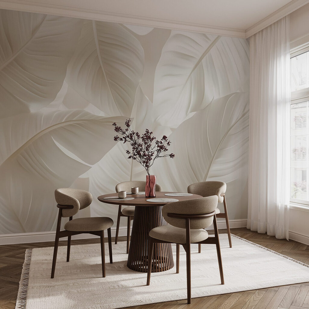 Folhas brancas em dobras — interior 3