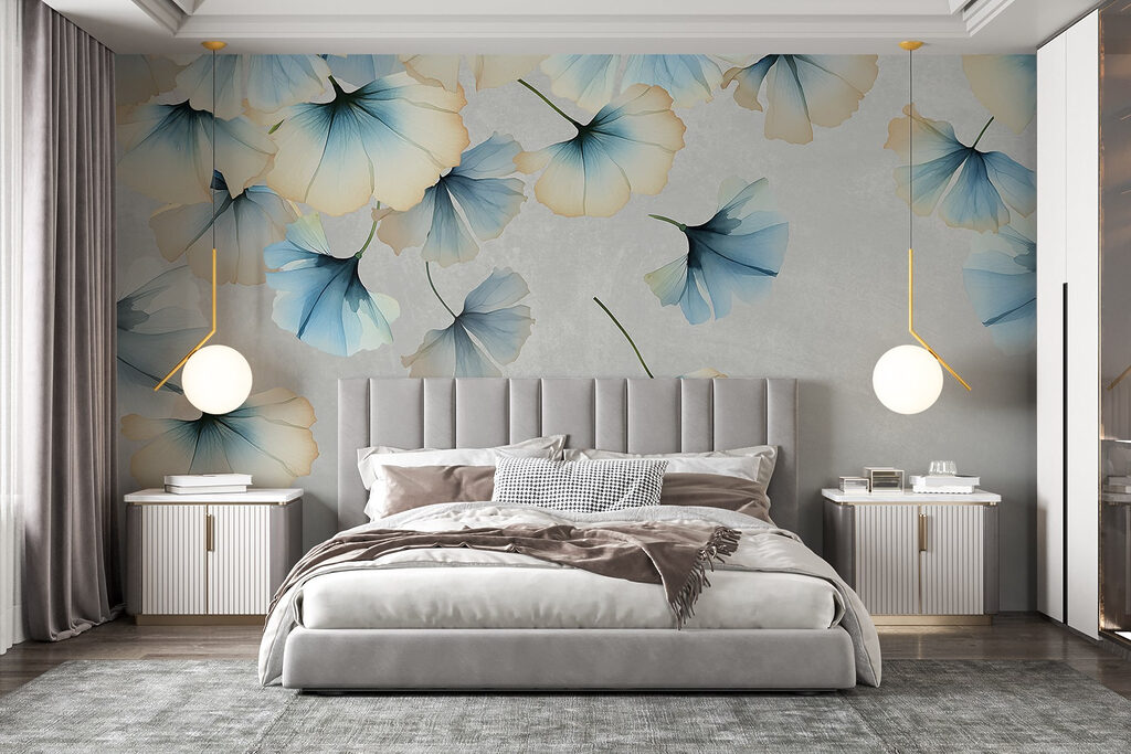 Folhas de ginkgo azuis — interior 2