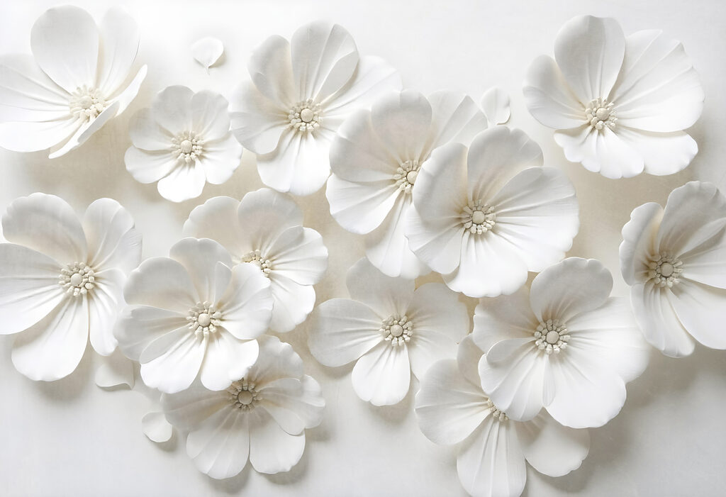 Flores pequenas sobrepostas — design completo