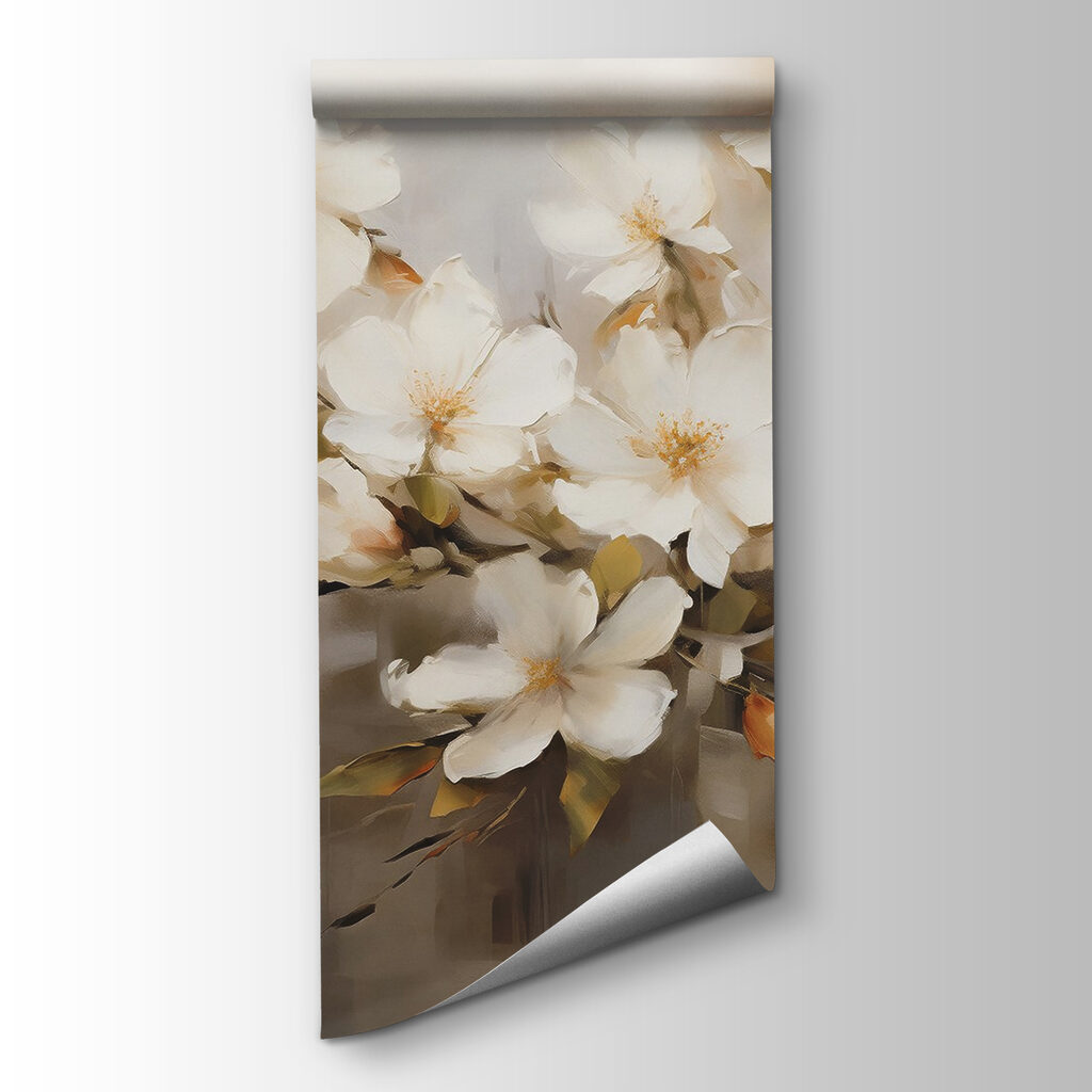 Flores brancas em pintura — vista do produto