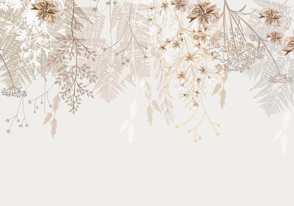 Grinalda de flores finas — design completo
