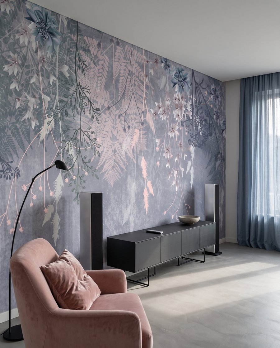 Flores cor-de-rosa pendentes — interior 1
