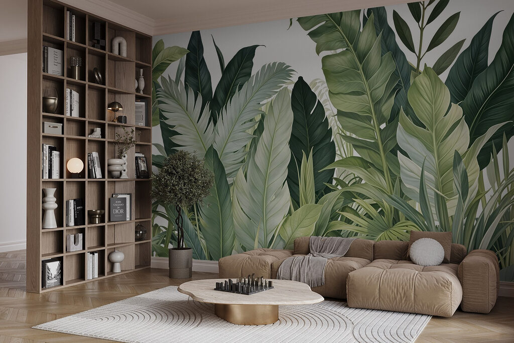 Folhas tropicais em branco — interior 4