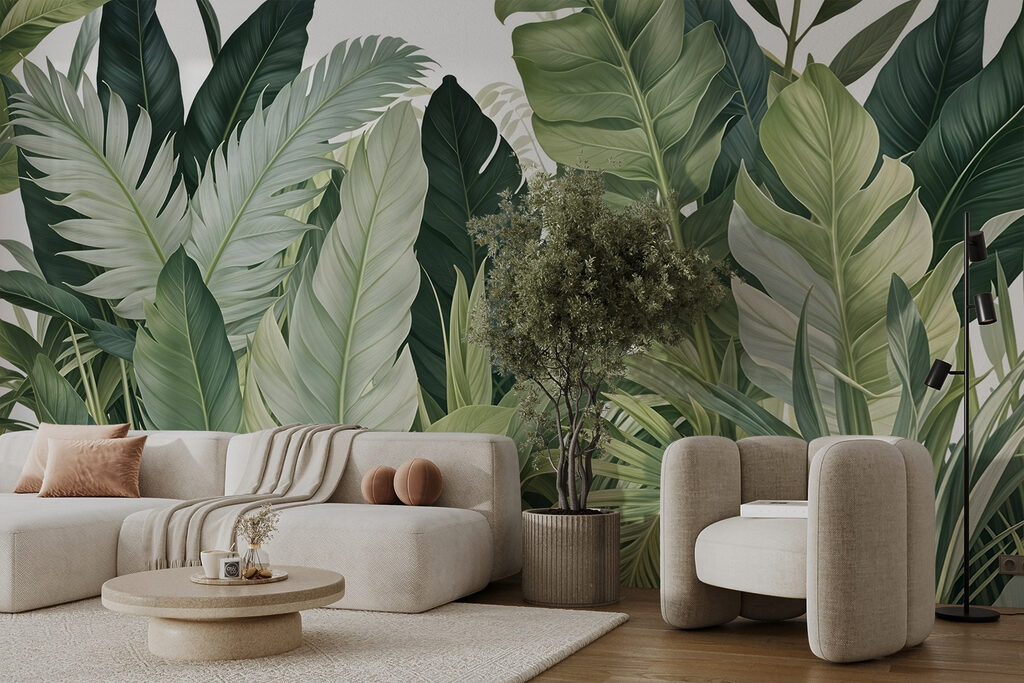Folhas tropicais em branco — interior 5