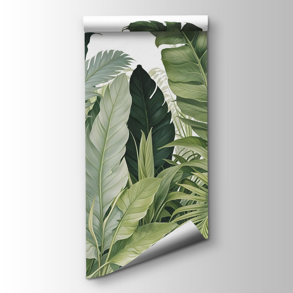 Folhas tropicais em branco — vista do produto