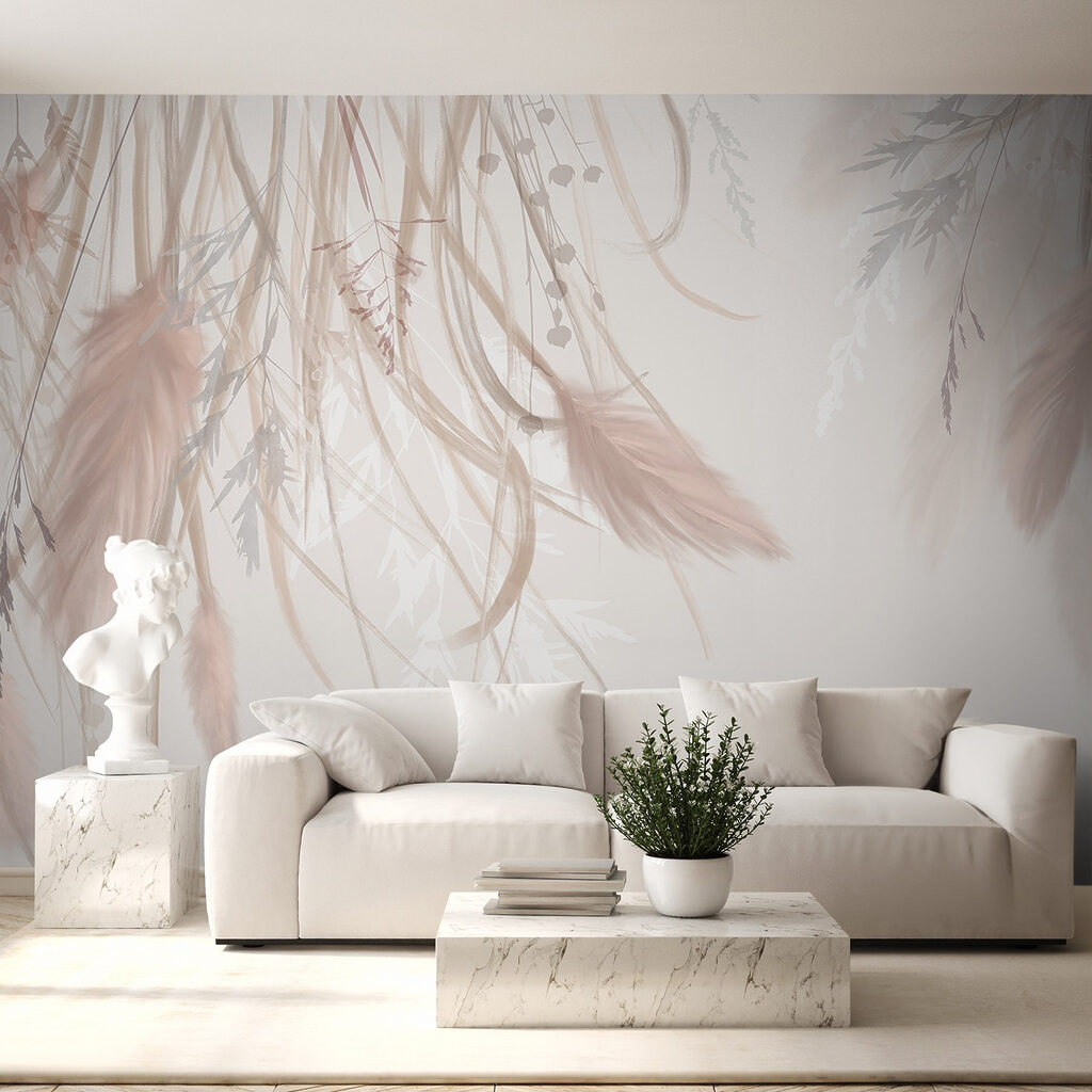 Penas cor-de-rosa em ramos — interior 4