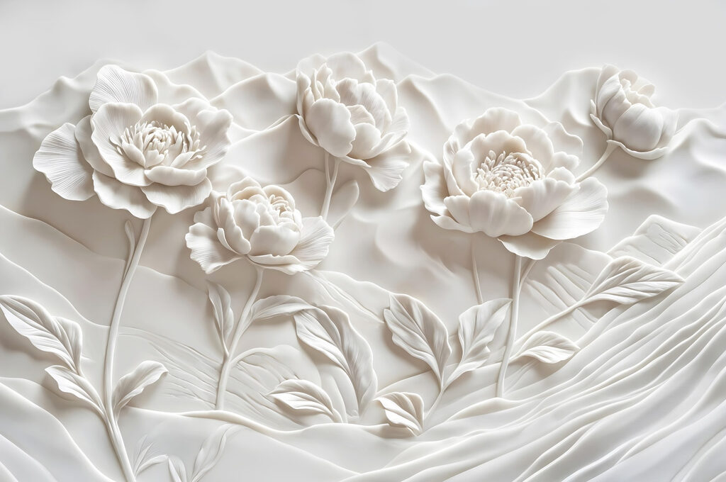 Jardim de flores brancas — design completo