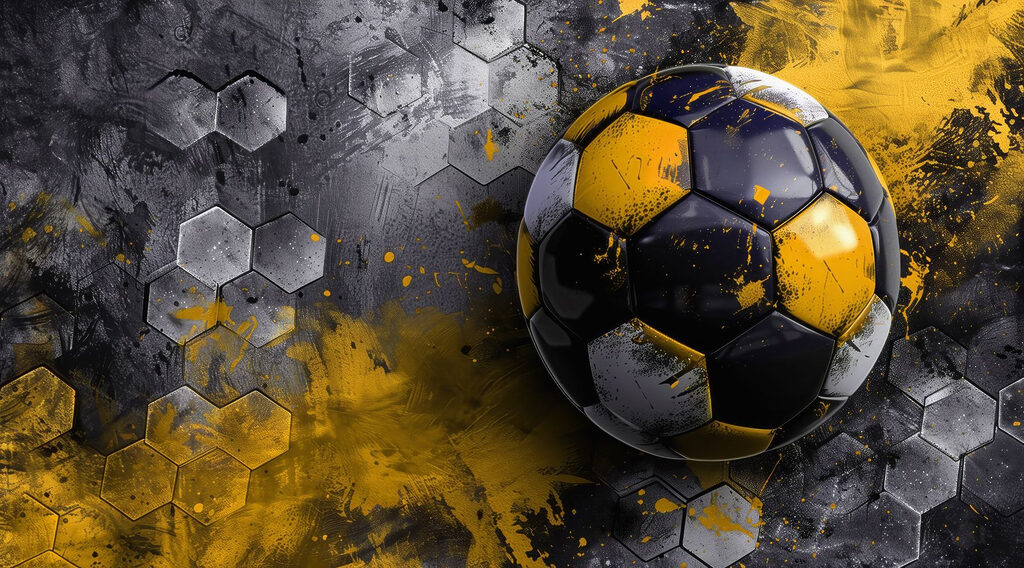 Bola de futebol preta — design completo