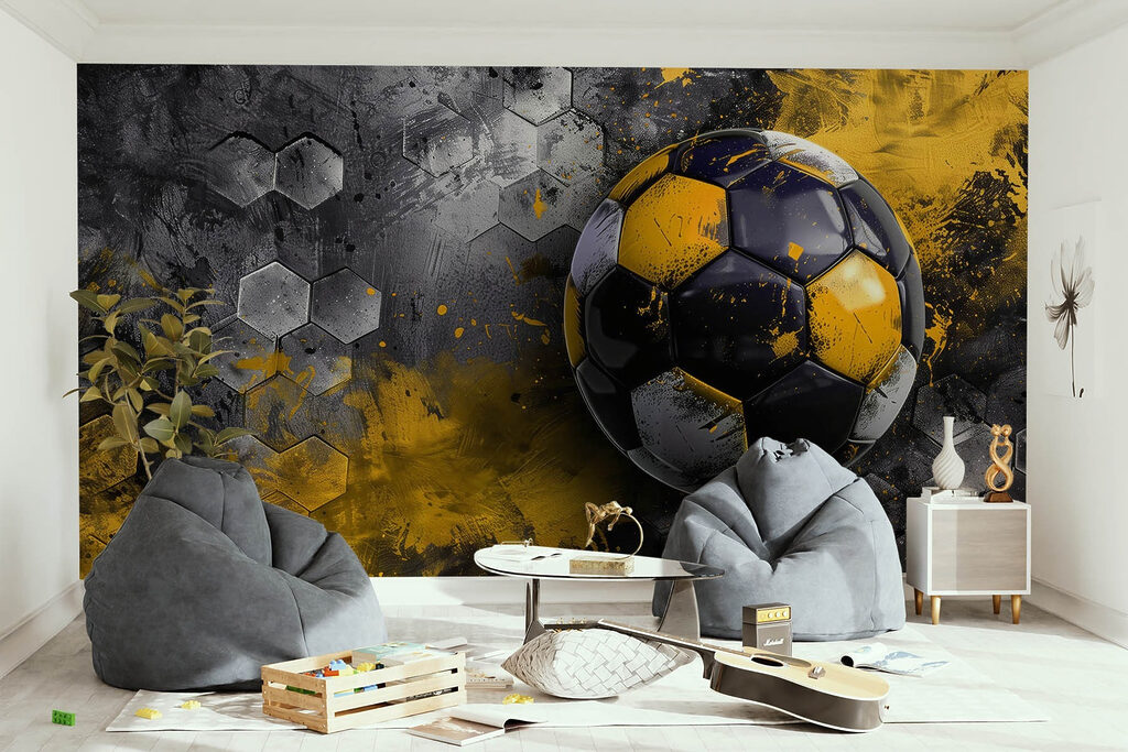 Bola de futebol preta — interior 2