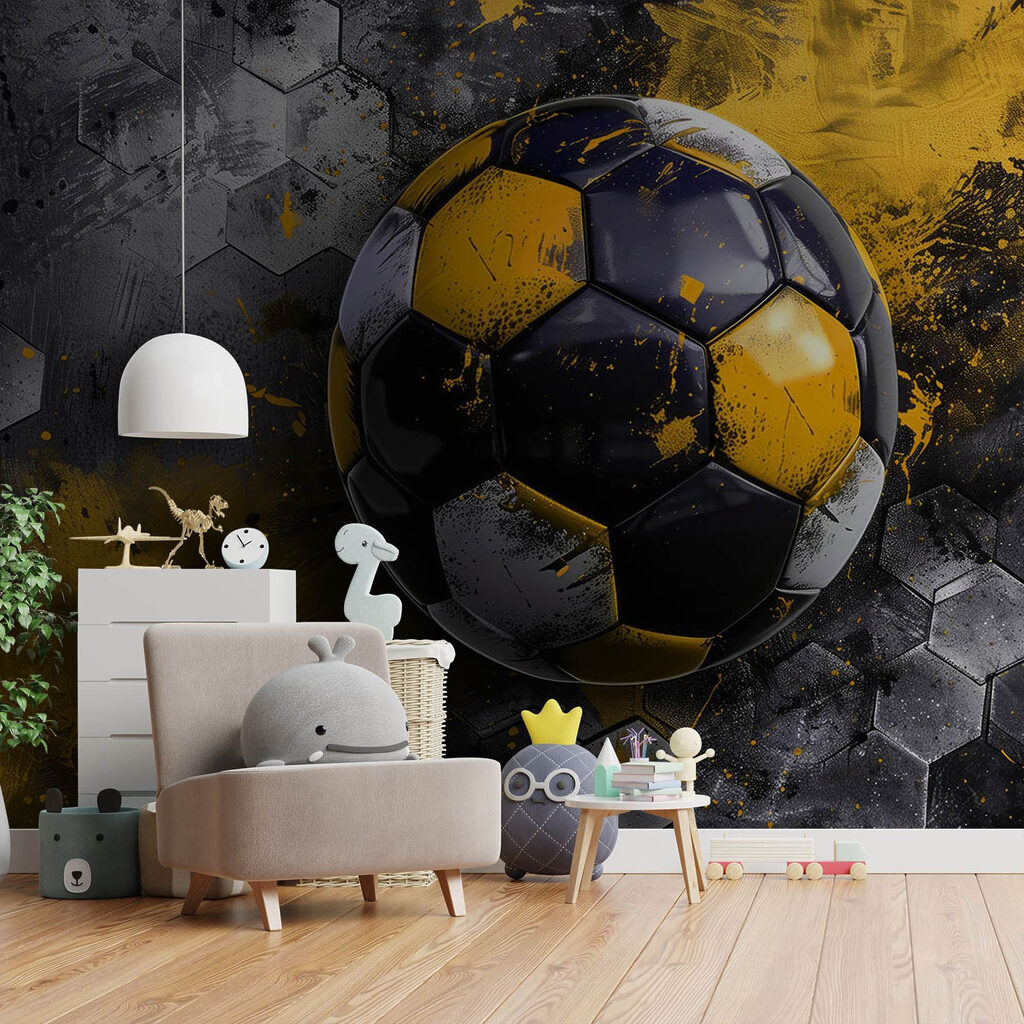 Bola de futebol preta — interior 3