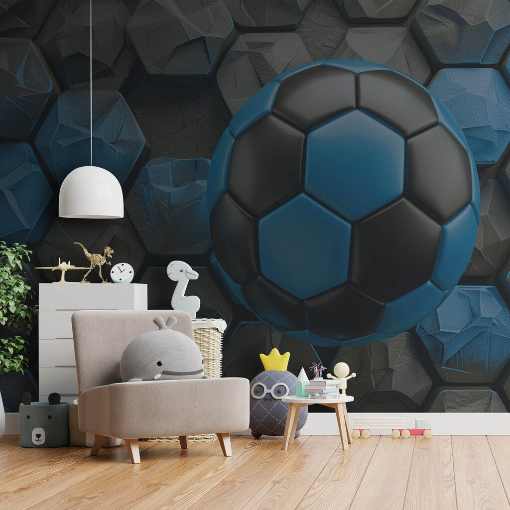 Bola de futebol azul — interior 3