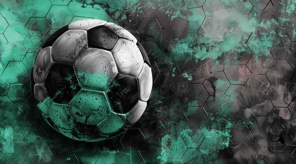 Bola de futebol verde — design completo