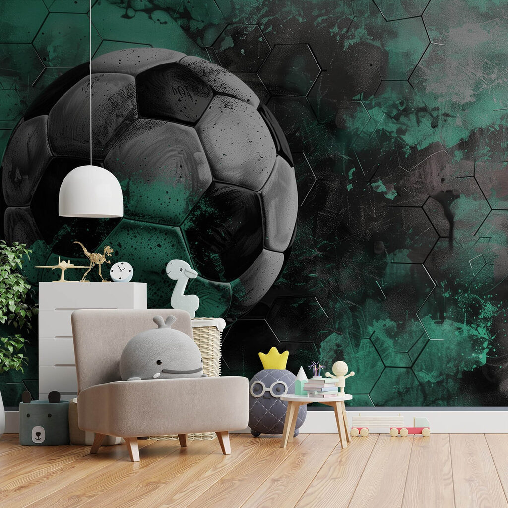Bola de futebol verde — interior 2