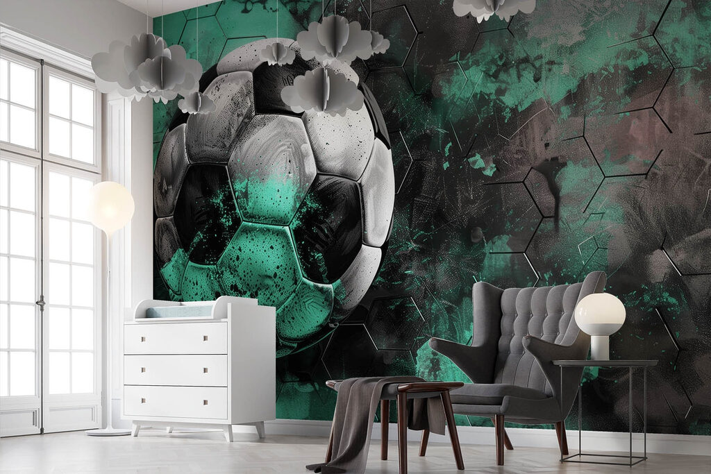 Bola de futebol verde — interior 3