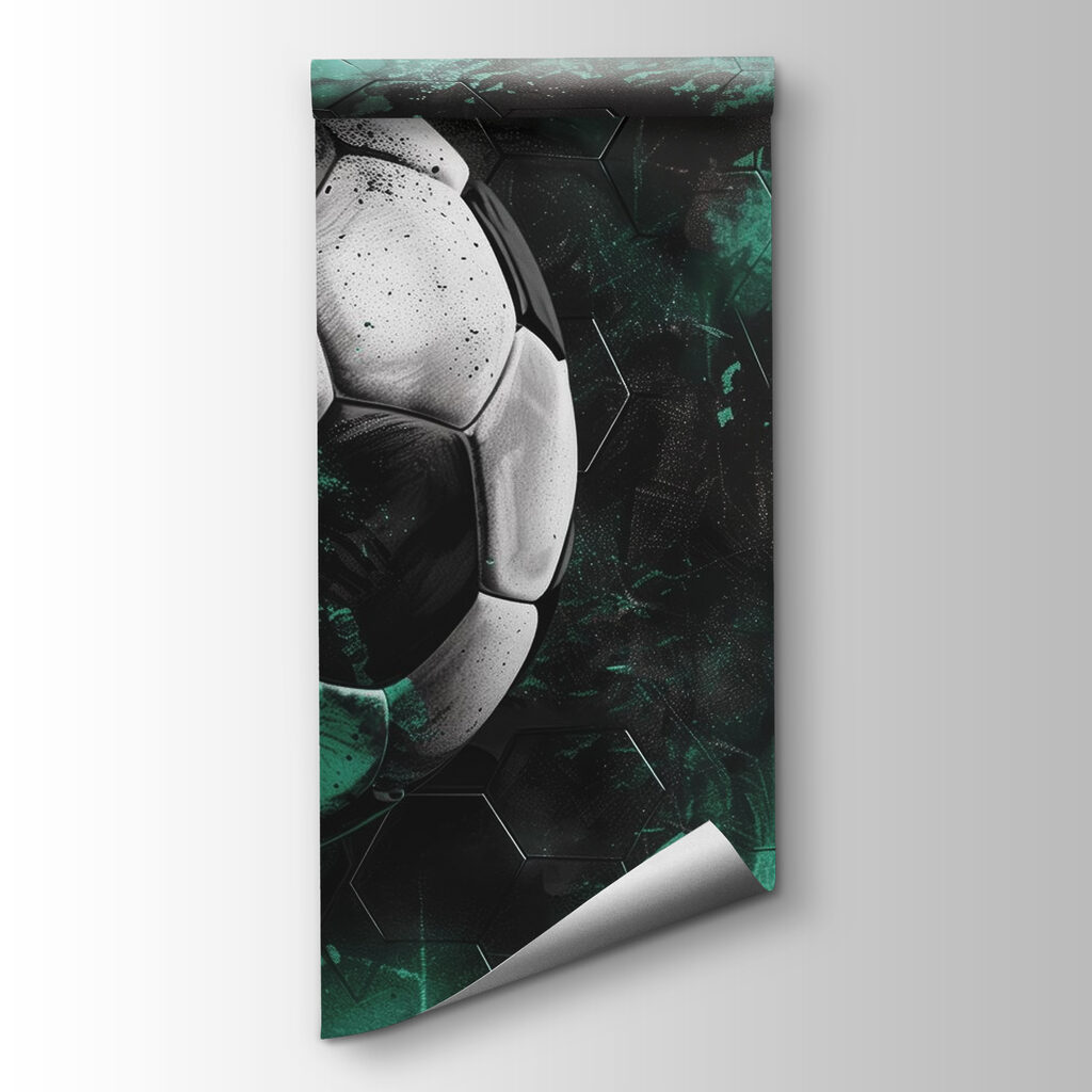 Bola de futebol verde — vista do produto
