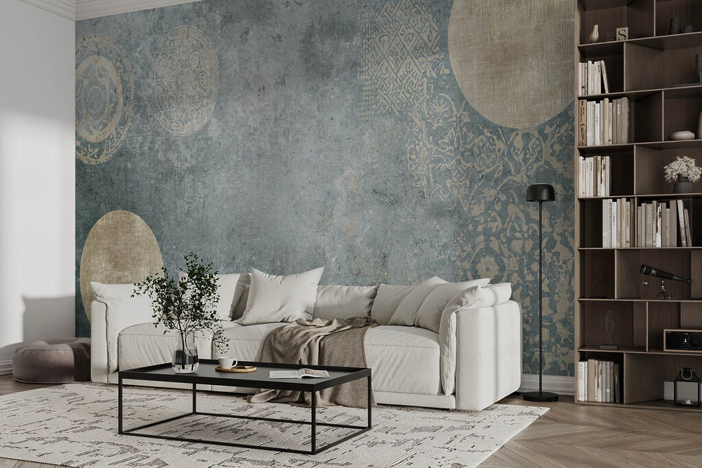 Círculos sobre azul-acinzentado — interior 2