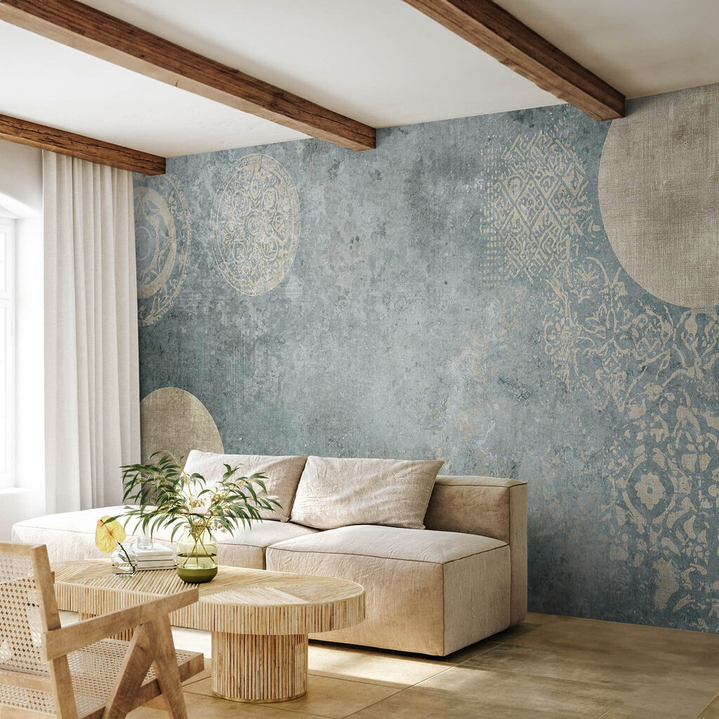 Círculos sobre azul-acinzentado — interior 3