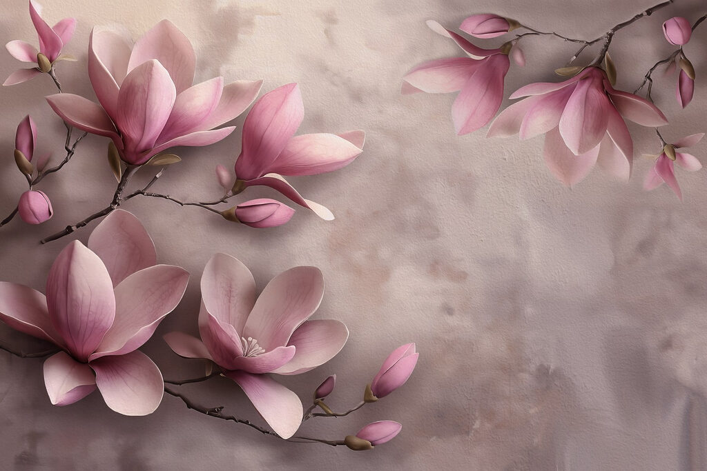 Magnólia cor-de-rosa — design completo
