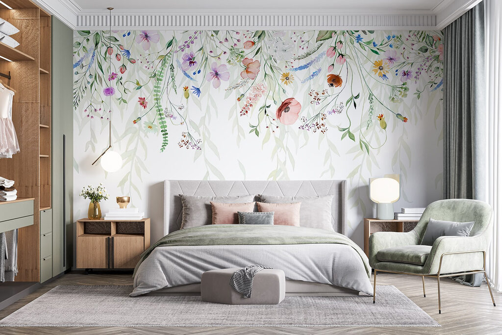 Ramagem de flores coloridas — interior 3