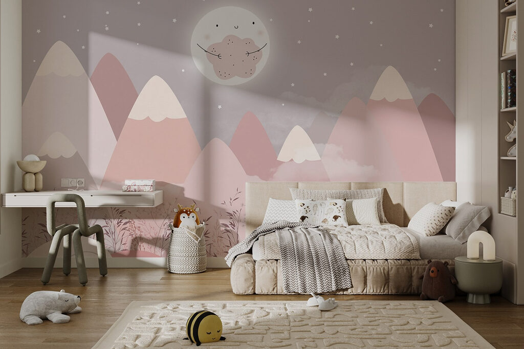 Lua sobre montanhas rosa — interior 2