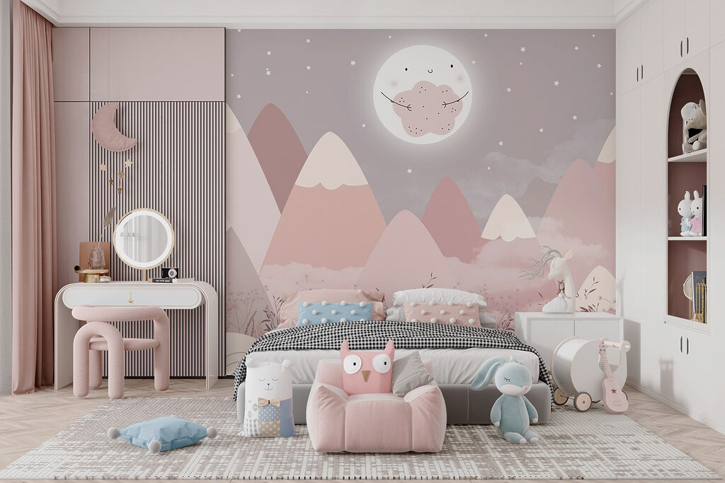 Lua sobre montanhas rosa — interior 5