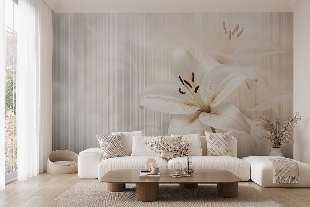 Lírios brancos sobre riscas — interior 6