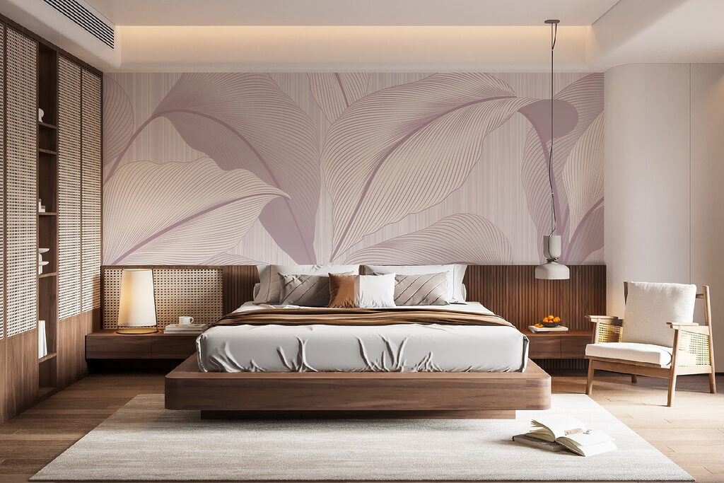 Folhas largas com riscas — interior 1