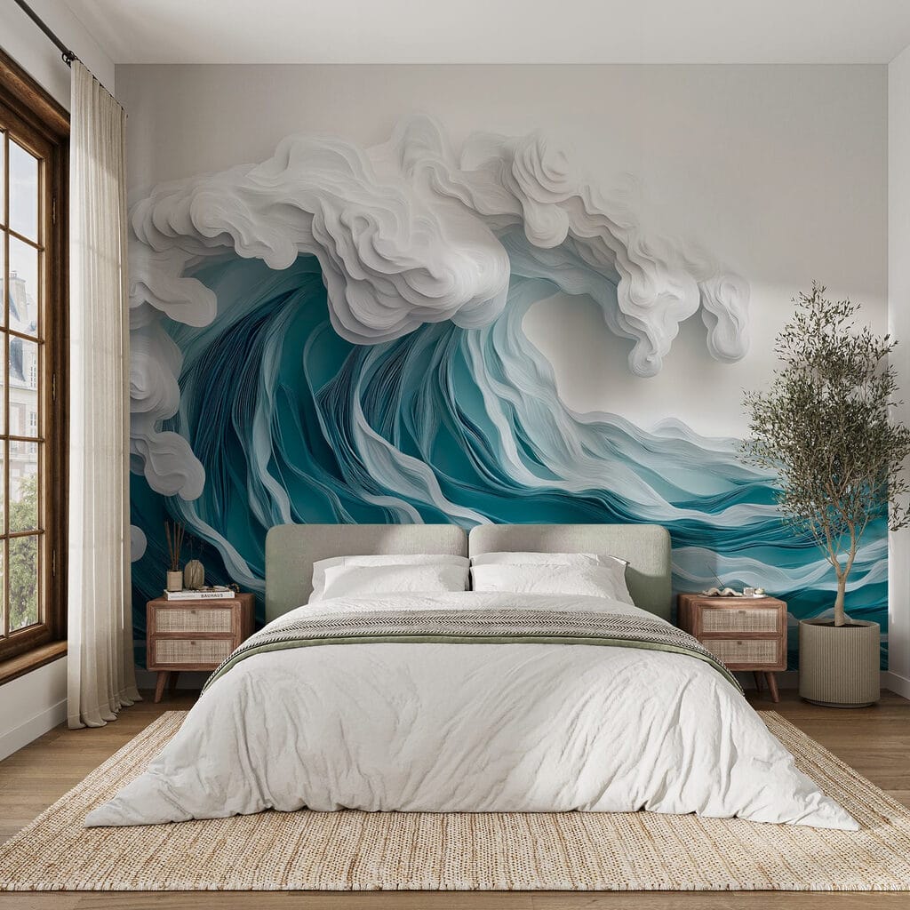 Ondas turquesa em camadas — interior 3