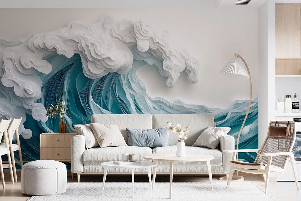 Ondas turquesa em camadas — interior 4