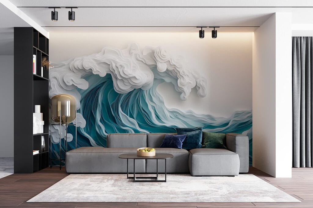 Ondas turquesa em camadas — interior 5