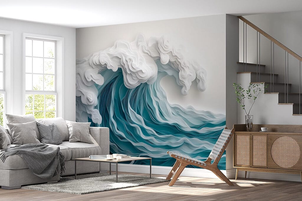 Ondas turquesa em camadas — interior 6