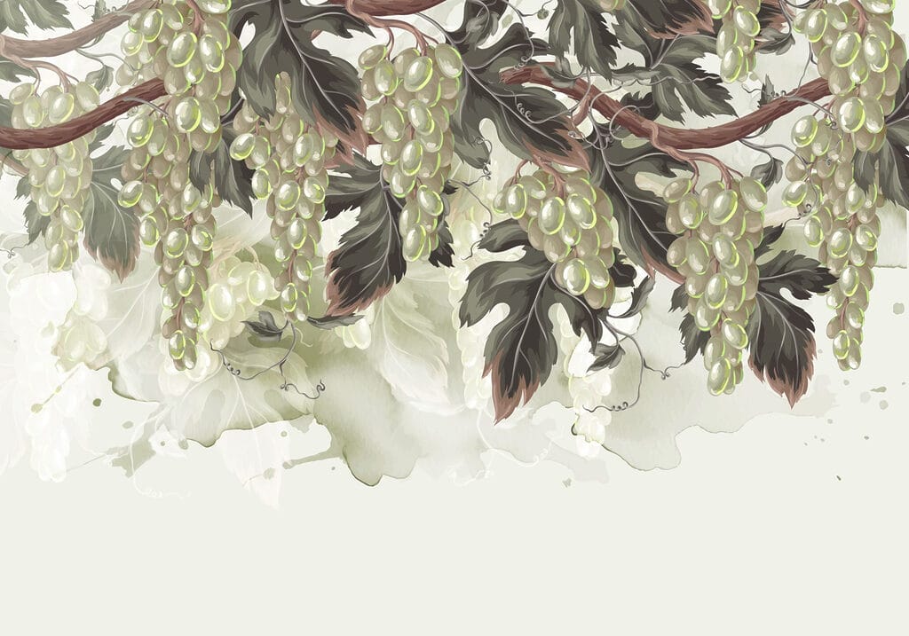 Cachos pendentes entre folhas — design completo