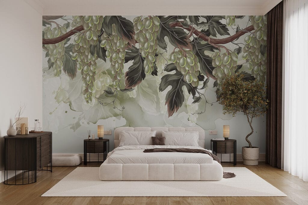 Cachos pendentes entre folhas — interior 1