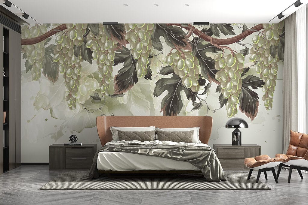 Cachos pendentes entre folhas — interior 3