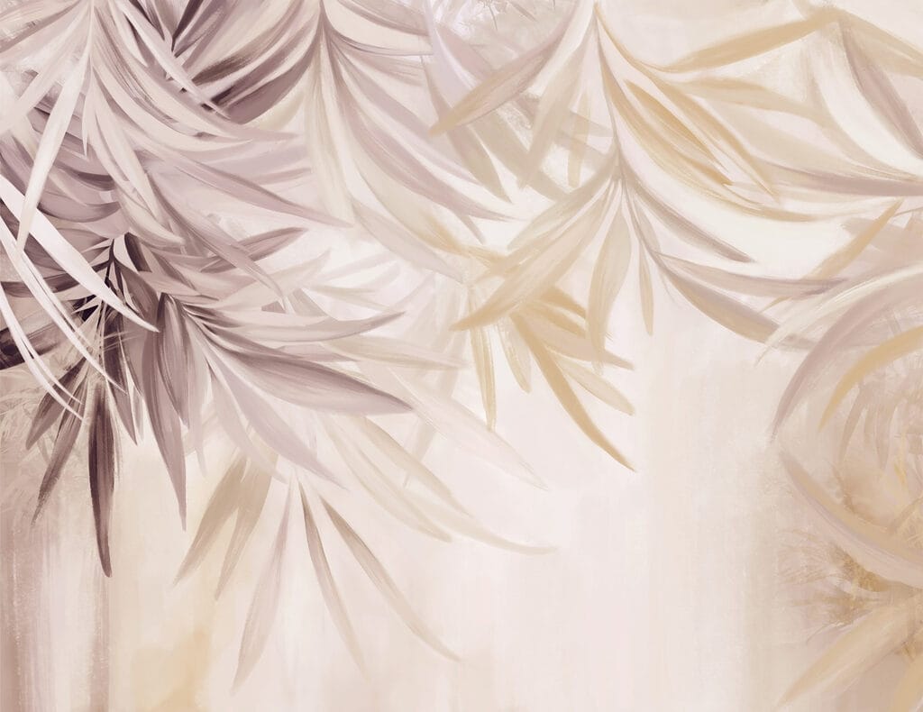 Folhas de palmeira pendentes — design completo