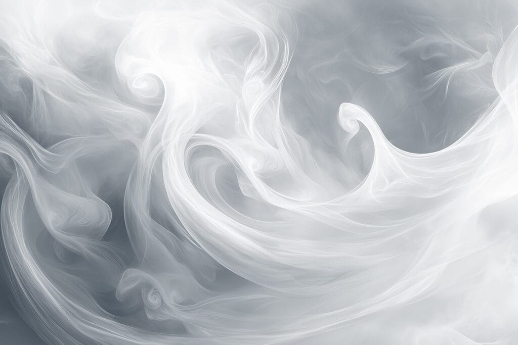 Ondas brancas de fumo — design completo