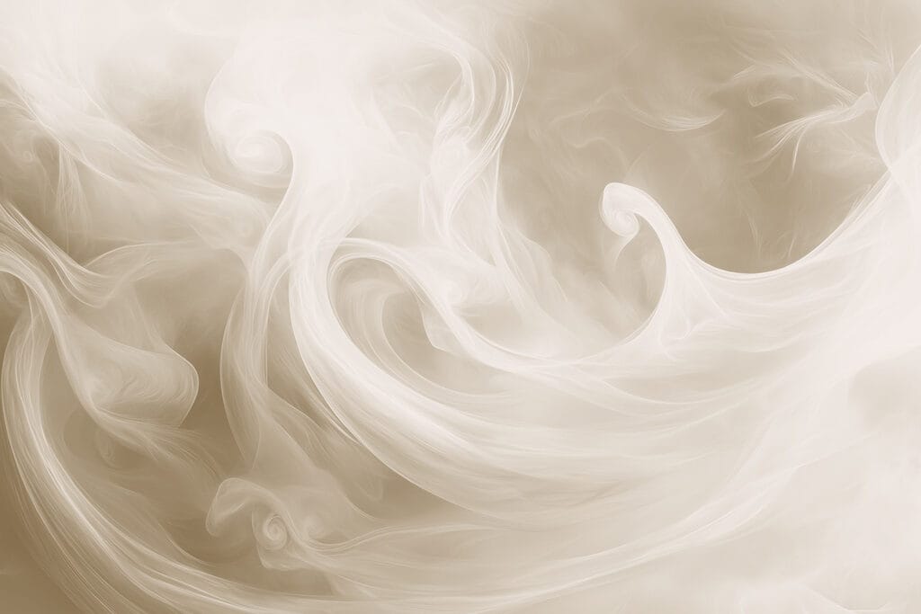 Ondas brancas de fumo — design completo