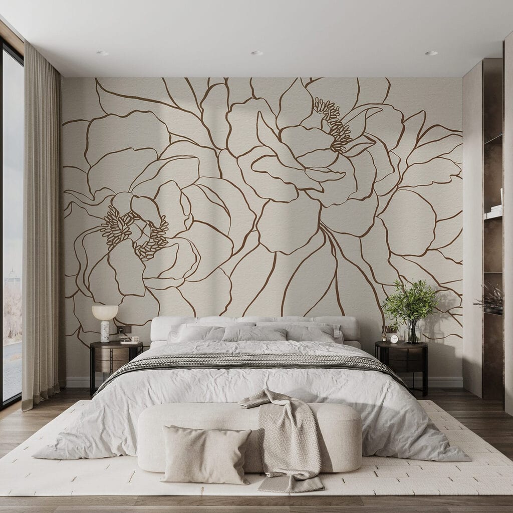 Flores em contornos finos — interior 1