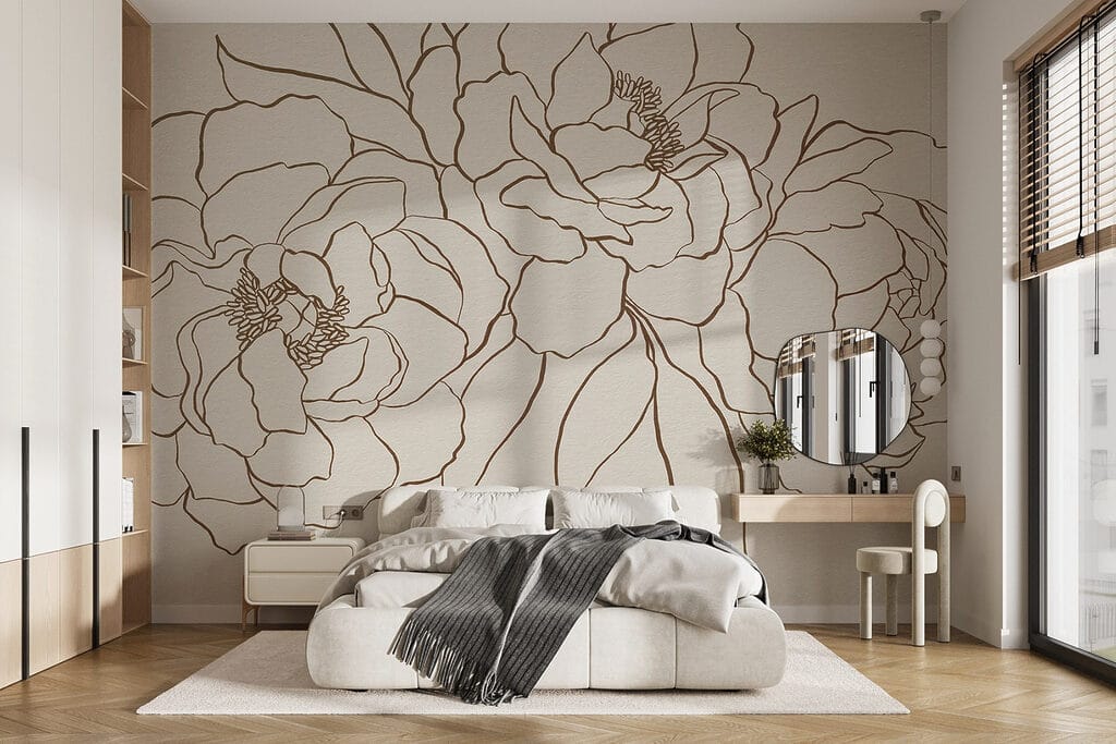 Flores em contornos finos — interior 2