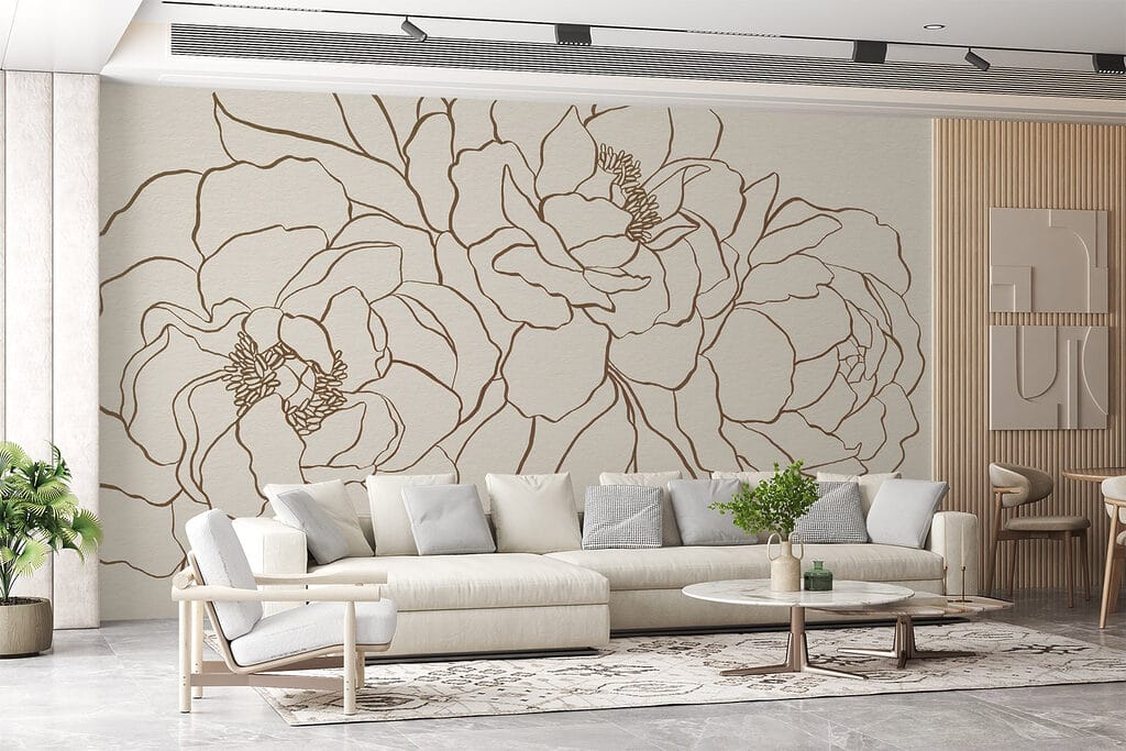 Flores em contornos finos — interior 3