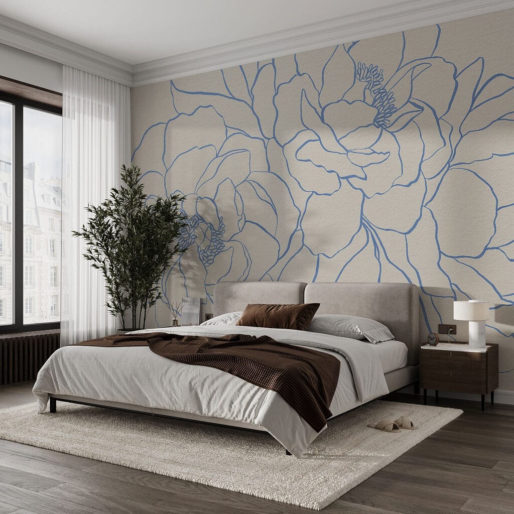 Flores em contornos finos — interior 1