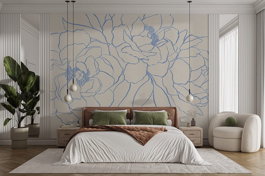Flores em contornos finos — interior 2