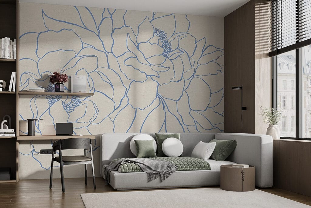 Flores em contornos finos — interior 3