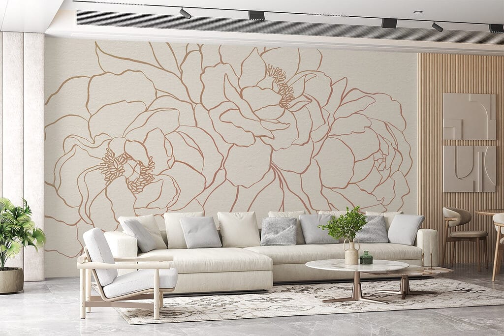 Flores em contornos finos — interior 3