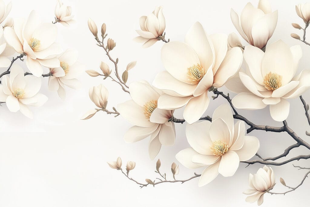 Ramo lateral de flores — design completo