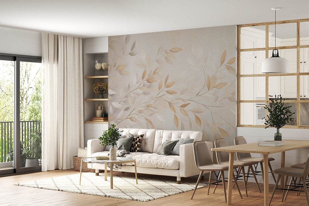 Ramos bege em cinzento — interior 1