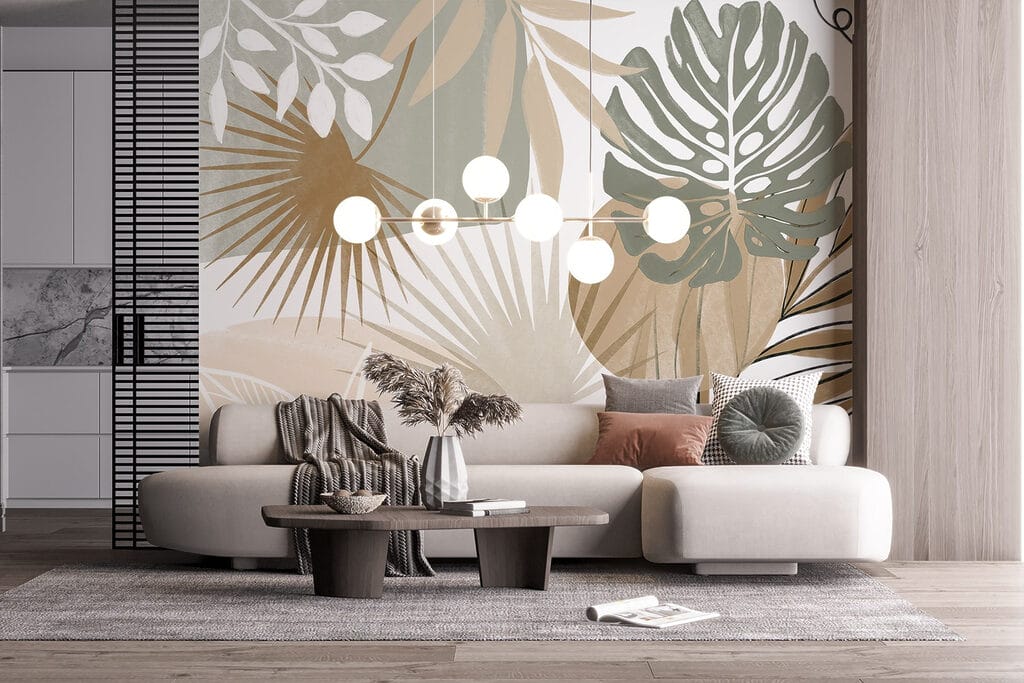Folhas tropicais gráficas — interior 6